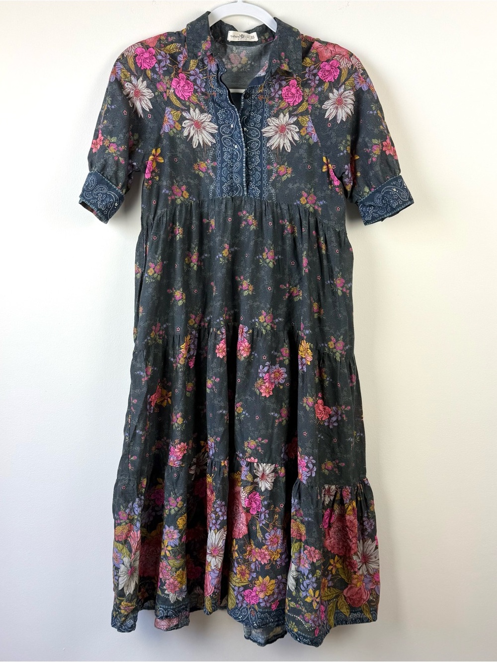 Natural Life Rebecca Floral Paisley Midi Dress